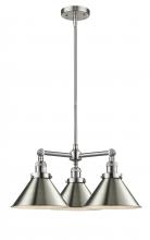 Innovations Lighting 207-SN-M10-LED - Briarcliff - 3 Light - 24 inch - Brushed Satin Nickel - Stem Hung - Chandelier