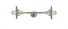  208L-SN-M2-LED - Railroad - 2 Light - 8 inch - Brushed Satin Nickel - Bath Vanity Light