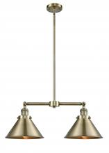  209-AB-M10-AB - Briarcliff - 2 Light - 21 inch - Antique Brass - Stem Hung - Island Light