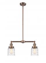 Innovations Lighting 209-AC-G513-LED - Bell - 2 Light - 21 inch - Antique Copper - Stem Hung - Island Light