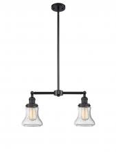  209-BK-G194-LED - Bellmont - 2 Light - 21 inch - Matte Black - Stem Hung - Island Light