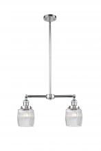  209-PC-G302-LED - Colton - 2 Light - 22 inch - Polished Chrome - Stem Hung - Island Light