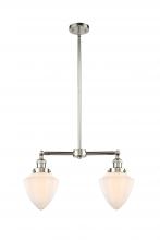  209-PN-G661-7-LED - Bullet - 2 Light - 24 inch - Polished Nickel - Stem Hung - Island Light