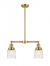 Innovations Lighting 209-SG-G513-LED - Bell - 2 Light - 21 inch - Satin Gold - Stem Hung - Island Light