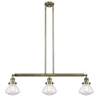  213-AB-G322-LED - Olean - 3 Light - 39 inch - Antique Brass - Stem Hung - Island Light