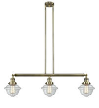  213-AB-G532 - Oxford - 3 Light - 40 inch - Antique Brass - Stem Hung - Island Light