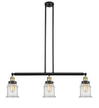  213-BAB-G184-LED - Canton - 3 Light - 39 inch - Black Antique Brass - Stem Hung - Island Light