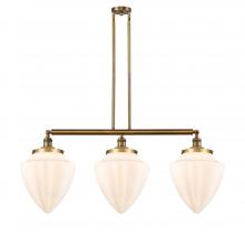  213-BB-G661-12-LED - Bullet - 3 Light - 40 inch - Brushed Brass - Stem Hung - Island Light