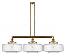  213-BB-G694-16-LED - Bridgeton - 3 Light - 50 inch - Brushed Brass - Stem Hung - Island Light