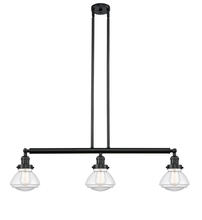  213-BK-G322-LED - Olean - 3 Light - 39 inch - Matte Black - Stem Hung - Island Light