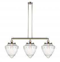  213-PN-G664-12-LED - Bullet - 3 Light - 40 inch - Polished Nickel - Stem Hung - Island Light