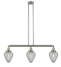  213-SN-G165-LED - Geneseo - 3 Light - 38 inch - Brushed Satin Nickel - Stem Hung - Island Light