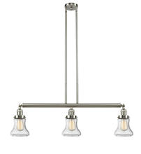  213-SN-G194 - Bellmont - 3 Light - 39 inch - Brushed Satin Nickel - Stem Hung - Island Light