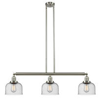  213-SN-G74 - Bell - 3 Light - 41 inch - Brushed Satin Nickel - Stem Hung - Island Light