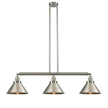  213-SN-M10-SN - Briarcliff - 3 Light - 43 inch - Brushed Satin Nickel - Stem Hung - Island Light