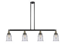  214-BAB-G184-LED - Canton - 4 Light - 51 inch - Black Antique Brass - Stem Hung - Island Light