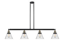  214-BAB-G44-LED - Cone - 4 Light - 52 inch - Black Antique Brass - Stem Hung - Island Light