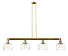 Innovations Lighting 214-BB-G713-LED - Bell - 4 Light - 53 inch - Brushed Brass - Stem Hung - Adjustable Island Light
