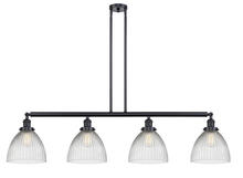  214-BK-G222-LED - Seneca Falls - 4 Light - 51 inch - Matte Black - Stem Hung - Island Light