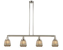  214-PN-G146-LED - Chatham - 4 Light - 51 inch - Polished Nickel - Stem Hung - Island Light