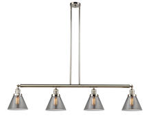  214-PN-G43 - Cone - 4 Light - 52 inch - Polished Nickel - Stem Hung - Island Light