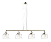 Innovations Lighting 214-PN-G713-LED - Bell - 4 Light - 53 inch - Polished Nickel - Stem Hung - Adjustable Island Light