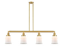 Innovations Lighting 214-SG-G181-LED - Canton - 4 Light - 51 inch - Satin Gold - Stem Hung - Adjustable Island Light