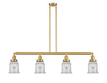 Innovations Lighting 214-SG-G182-LED - Canton - 4 Light - 51 inch - Satin Gold - Stem Hung - Adjustable Island Light