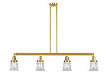 Innovations Lighting 214-SG-G182S-LED - Canton - 4 Light - 51 inch - Satin Gold - Stem Hung - Adjustable Island Light