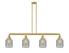  214-SG-G262-LED - Stanton - 4 Light - 51 inch - Satin Gold - Stem Hung - Island Light