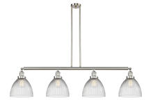 Innovations Lighting 214-SN-G222-LED - Seneca Falls - 4 Light - 51 inch - Brushed Satin Nickel - Stem Hung - Island Light