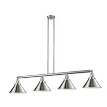  214-SN-M10-SN-LED - Briarcliff - 4 Light - 55 inch - Brushed Satin Nickel - Stem Hung - Island Light