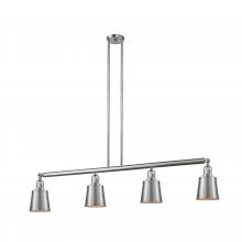 Innovations Lighting 214-SN-M9-SN-LED - Addison - 4 Light - 50 inch - Brushed Satin Nickel - Stem Hung - Adjustable Island Light