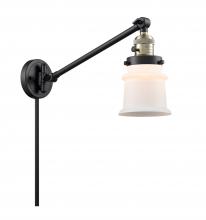  237-BAB-G181S - Canton - 1 Light - 8 inch - Black Antique Brass - Swing Arm