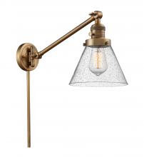  237-BB-G44 - Cone - 1 Light - 8 inch - Brushed Brass - Swing Arm