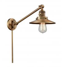  237-BB-M4-BB-LED - Railroad - 1 Light - 8 inch - Brushed Brass - Swing Arm