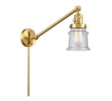 Innovations Lighting 237-SG-G184S - Canton - 1 Light - 8 inch - Satin Gold - Swing Arm