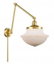  238-SG-G541 - Oxford - 1 Light - 12 inch - Satin Gold - Swing Arm