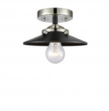  284-1C-BPN-M6-BK-LED - Railroad - 1 Light - 8 inch - Black Polished Nickel - Semi-Flush Mount