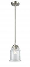  284-1S-SN-G182-LED - Canton - 1 Light - 6 inch - Brushed Satin Nickel - Cord hung - Mini Pendant