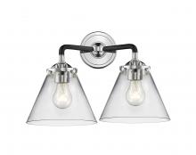  284-2W-BPN-G42-LED - Cone - 2 Light - 16 inch - Black Polished Nickel - Bath Vanity Light