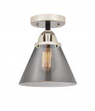  288-1C-BPN-G43 - Cone - 1 Light - 8 inch - Black Polished Nickel - Semi-Flush Mount