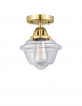  288-1C-SG-G532 - Oxford - 1 Light - 8 inch - Satin Gold - Semi-Flush Mount