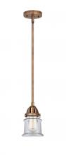 Innovations Lighting 288-1S-AC-G182S-LED - Canton - 1 Light - 5 inch - Antique Copper - Cord hung - Mini Pendant