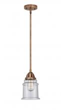  288-1S-AC-G184-LED - Canton - 1 Light - 6 inch - Antique Copper - Cord hung - Mini Pendant