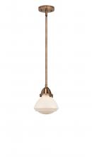  288-1S-AC-G321-LED - Olean - 1 Light - 7 inch - Antique Copper - Cord hung - Mini Pendant