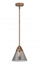 Innovations Lighting 288-1S-AC-G43 - Cone - 1 Light - 8 inch - Antique Copper - Cord hung - Mini Pendant