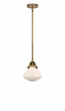  288-1S-BB-G321-LED - Olean - 1 Light - 7 inch - Brushed Brass - Cord hung - Mini Pendant