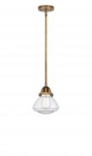  288-1S-BB-G322-LED - Olean - 1 Light - 7 inch - Brushed Brass - Cord hung - Mini Pendant