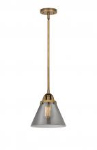  288-1S-BB-G43-LED - Cone - 1 Light - 8 inch - Brushed Brass - Cord hung - Mini Pendant